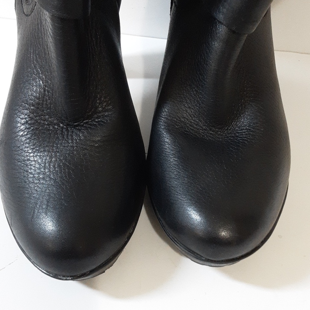 Clarks indigo ankle booties women 9M healed black leather festival rodeo casual - Picture 13 of 14